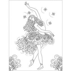 ぬりえページ: ダンサー / ダンサー (取引と職業) #92200 - 無料の印刷可能なぬりえページ
