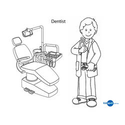 ぬりえページ: 歯医者 (取引と職業) #92816 - 無料の印刷可能なぬりえページ