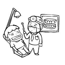 ぬりえページ: 歯医者 (取引と職業) #92891 - 無料の印刷可能なぬりえページ
