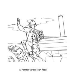 ぬりえページ: 農家 (取引と職業) #96269 - 無料の印刷可能なぬりえページ