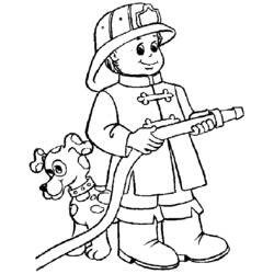 ぬりえページ: 消防士 (取引と職業) #105514 - 無料の印刷可能なぬりえページ