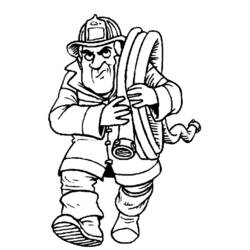 ぬりえページ: 消防士 (取引と職業) #105516 - 無料の印刷可能なぬりえページ