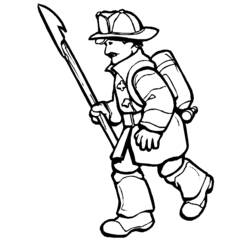 ぬりえページ: 消防士 (取引と職業) #105527 - 無料の印刷可能なぬりえページ