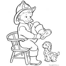 ぬりえページ: 消防士 (取引と職業) #105547 - 無料の印刷可能なぬりえページ