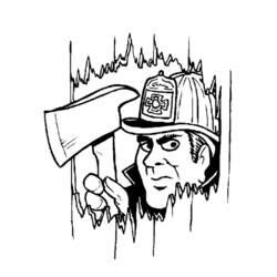 ぬりえページ: 消防士 (取引と職業) #105551 - 無料の印刷可能なぬりえページ