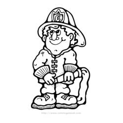 ぬりえページ: 消防士 (取引と職業) #105556 - 無料の印刷可能なぬりえページ
