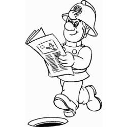 ぬりえページ: 消防士 (取引と職業) #105560 - 無料の印刷可能なぬりえページ