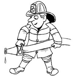 ぬりえページ: 消防士 (取引と職業) #105566 - 無料の印刷可能なぬりえページ