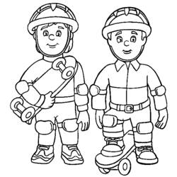 ぬりえページ: 消防士 (取引と職業) #105608 - 無料の印刷可能なぬりえページ