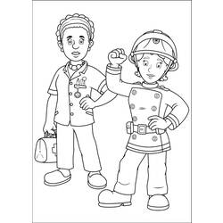 ぬりえページ: 消防士 (取引と職業) #105621 - 無料の印刷可能なぬりえページ