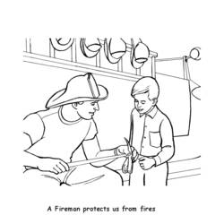 ぬりえページ: 消防士 (取引と職業) #105635 - 無料の印刷可能なぬりえページ