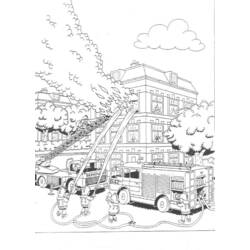 ぬりえページ: 消防士 (取引と職業) #105737 - 無料の印刷可能なぬりえページ
