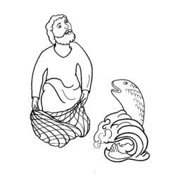 ぬりえページ: 漁師 (取引と職業) #104007 - 無料の印刷可能なぬりえページ