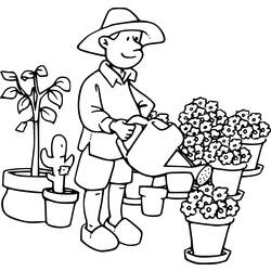 ぬりえページ: 花屋 (取引と職業) #170342 - 無料の印刷可能なぬりえページ