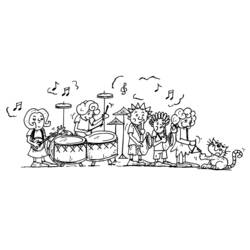 ぬりえページ: 音楽家 (取引と職業) #102532 - 無料の印刷可能なぬりえページ