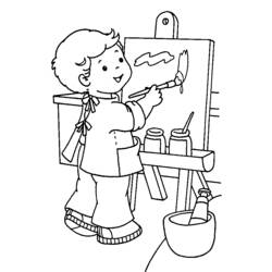 ぬりえページ: 画家 (取引と職業) #104302 - 無料の印刷可能なぬりえページ