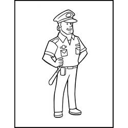 ぬりえページ: 警察官 (取引と職業) #105362 - 無料の印刷可能なぬりえページ