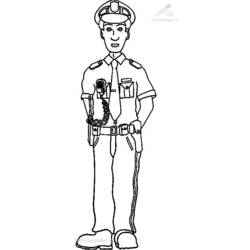 ぬりえページ: 警察官 (取引と職業) #105364 - 無料の印刷可能なぬりえページ