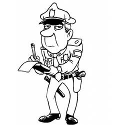 ぬりえページ: 警察官 (取引と職業) #105365 - 無料の印刷可能なぬりえページ