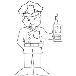 ぬりえページ: 警察官 (取引と職業) #105369 - 無料の印刷可能なぬりえページ