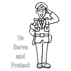 ぬりえページ: 警察官 (取引と職業) #105376 - 無料の印刷可能なぬりえページ