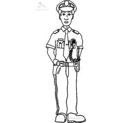 ぬりえページ: 警察官 (取引と職業) #105378 - 無料の印刷可能なぬりえページ
