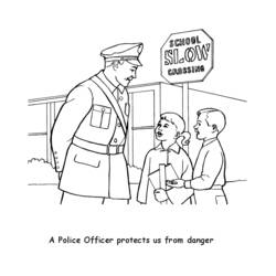 ぬりえページ: 警察官 (取引と職業) #105381 - 無料の印刷可能なぬりえページ