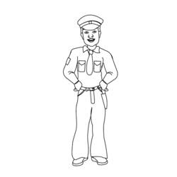 ぬりえページ: 警察官 (取引と職業) #105383 - 無料の印刷可能なぬりえページ