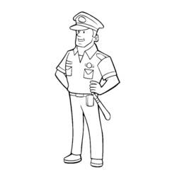 ぬりえページ: 警察官 (取引と職業) #105397 - 無料の印刷可能なぬりえページ