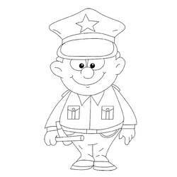 ぬりえページ: 警察官 (取引と職業) #105422 - 無料の印刷可能なぬりえページ