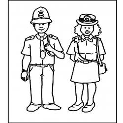ぬりえページ: 警察官 (取引と職業) #105424 - 無料の印刷可能なぬりえページ