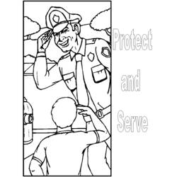 ぬりえページ: 警察官 (取引と職業) #105428 - 無料の印刷可能なぬりえページ