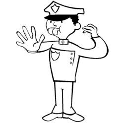 ぬりえページ: 警察官 (取引と職業) #105459 - 無料の印刷可能なぬりえページ