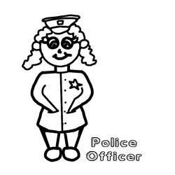 ぬりえページ: 警察官 (取引と職業) #105463 - 無料の印刷可能なぬりえページ