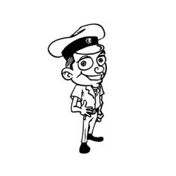 ぬりえページ: 警察官 (取引と職業) #105464 - 無料の印刷可能なぬりえページ
