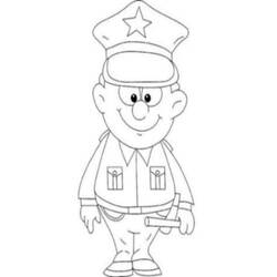 ぬりえページ: 警察官 (取引と職業) #105484 - 無料の印刷可能なぬりえページ