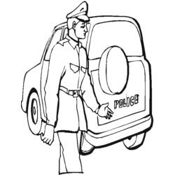 ぬりえページ: 警察官 (取引と職業) #105490 - 無料の印刷可能なぬりえページ