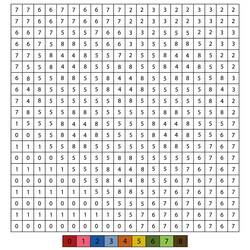 ぬりえ: ピクセルアート - 無料の印刷可能なぬりえページ