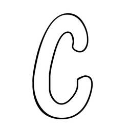 ぬりえ: 文字C - 無料の印刷可能なぬりえページ