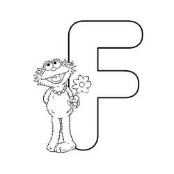ぬりえ: 文字F - 無料の印刷可能なぬりえページ