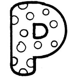 ぬりえ: 文字P - 無料の印刷可能なぬりえページ