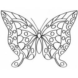 ぬりえ: 蝶曼荼羅 - 無料の印刷可能なぬりえページ