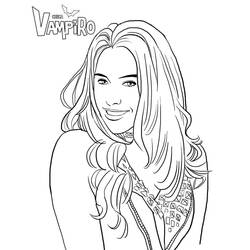 ぬりえ: Chica Vampiro - 無料の印刷可能なぬりえページ