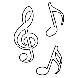 ぬりえ: 音符 - 無料の印刷可能なぬりえページ