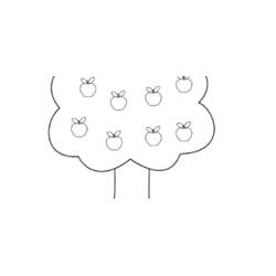 ぬりえページ: りんごの木 (自然と季節) #163755 - 無料の印刷可能なぬりえページ
