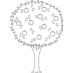 ぬりえページ: りんごの木 (自然と季節) #163789 - 無料の印刷可能なぬりえページ