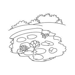 ぬりえ: 湖 - 無料の印刷可能なぬりえページ