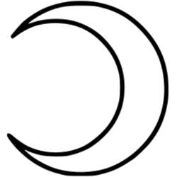ぬりえ: 三日月 - 無料の印刷可能なぬりえページ