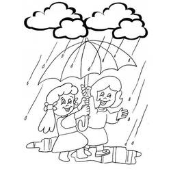 ぬりえページ: 雨 (自然と季節) #158200 - 無料の印刷可能なぬりえページ