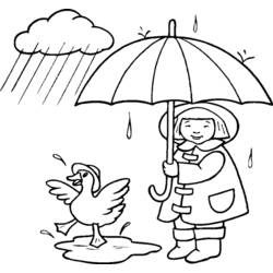 ぬりえページ: 雨 (自然と季節) #158218 - 無料の印刷可能なぬりえページ